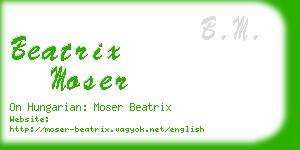 beatrix moser business card